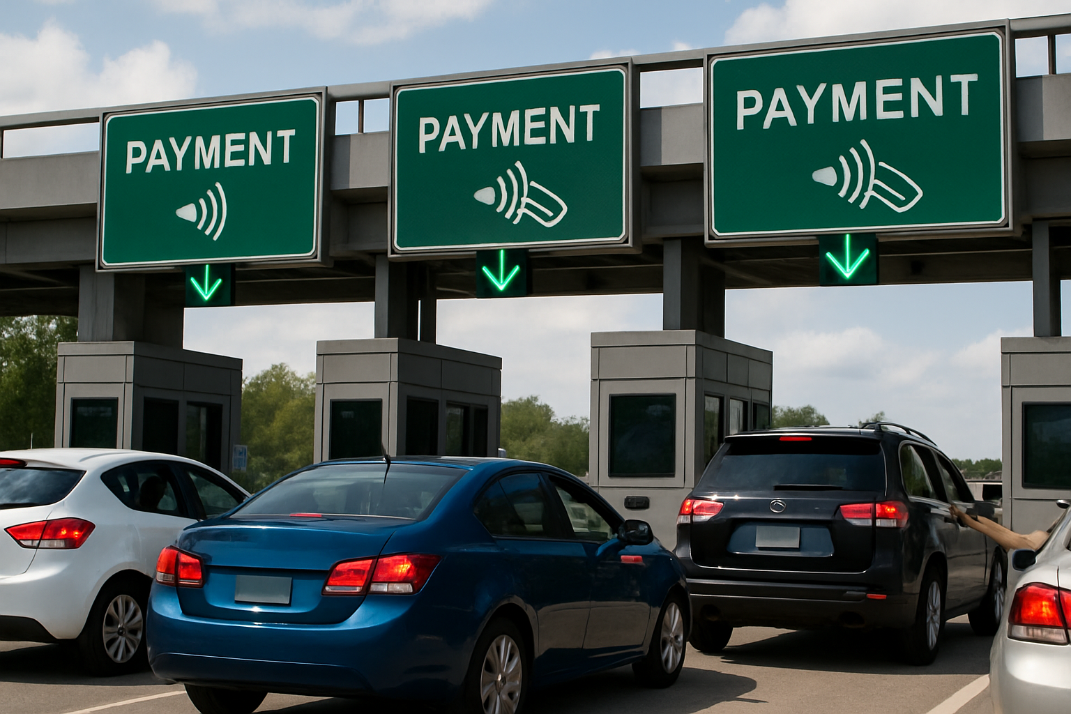 Commuters using digital toll payment systems